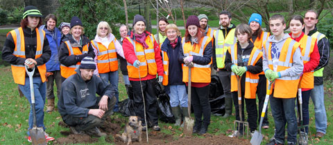 Lions and Leos help plant new trees